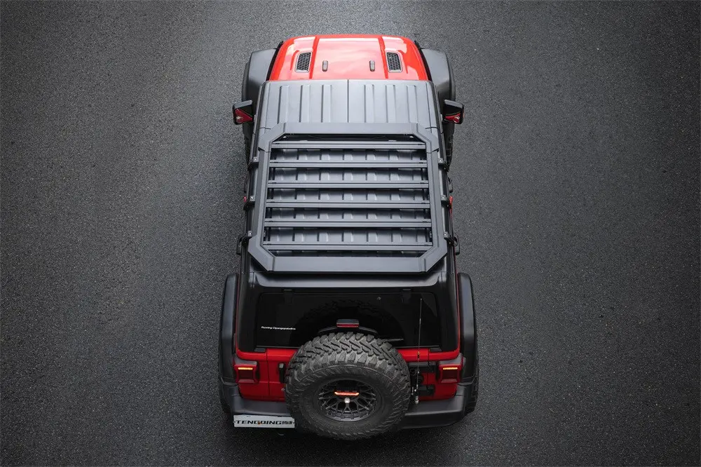 Jeep wrangler accessories roof rack platform 09 Tengqian Ark Roof Rack Platform for Jeep Wrangler JL/4XE/Gladiator JT