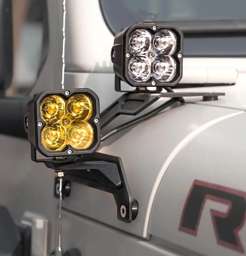 TENGQIAN Dual Layer A-Pillar Light Mounting Bracket for Jeep Wrangler