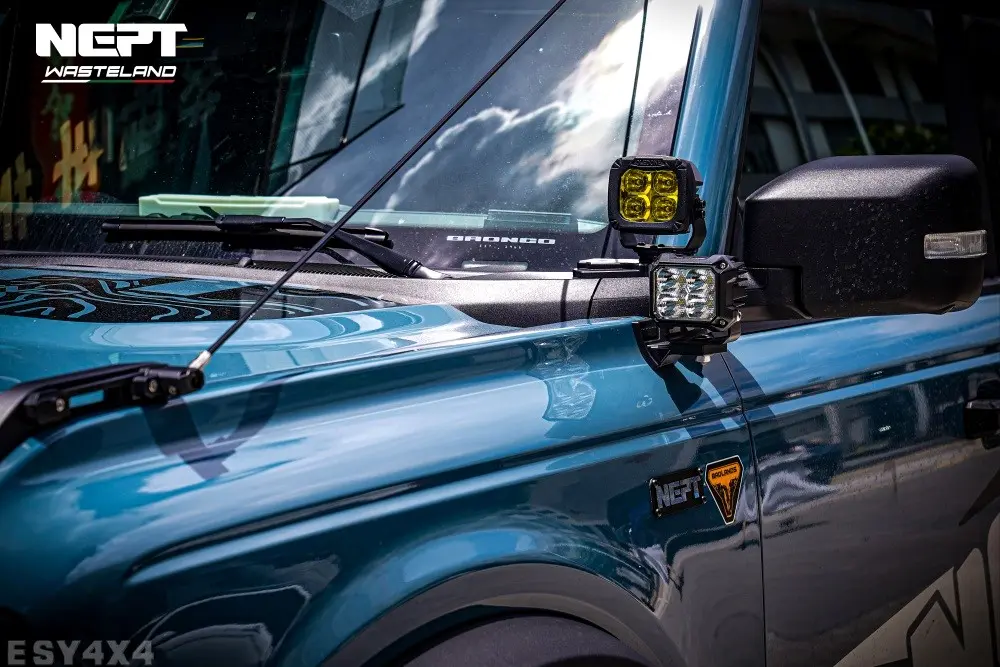 FORD Bronco Parts NEPT A-Pillar Light Bracket Light Mount Holder 2 FORD Bronco Parts NEPT A-Pillar Light Bracket Light Mount Holder