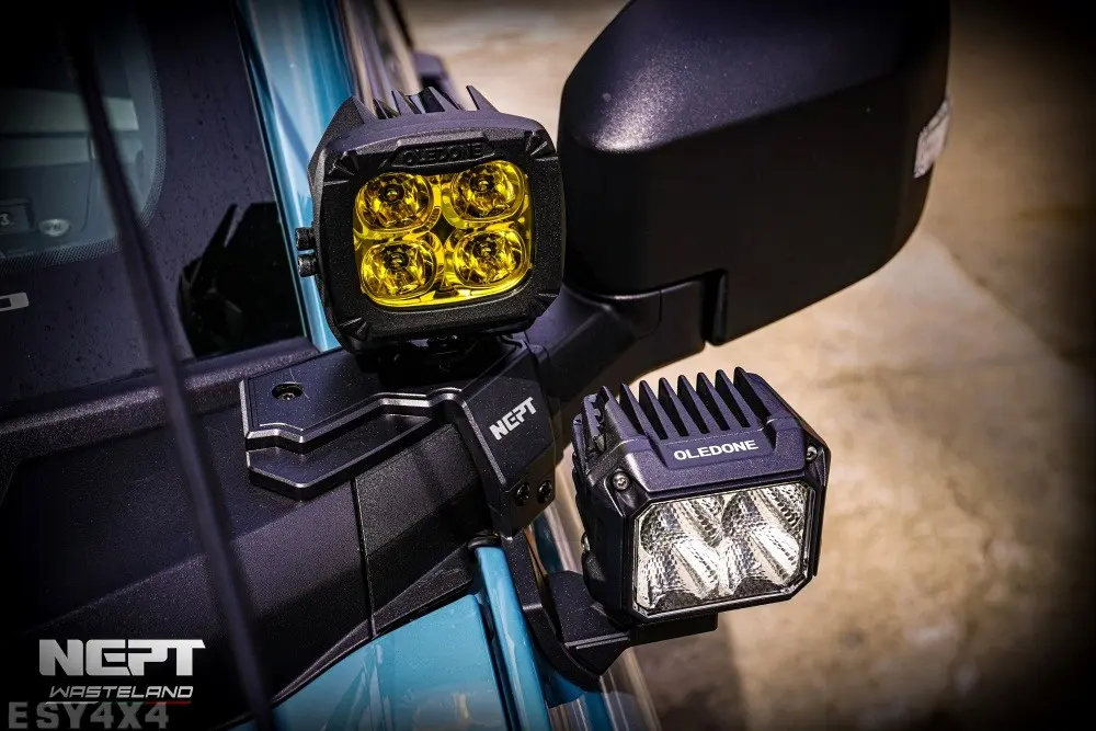 FORD Bronco Parts NEPT A-Pillar Light Bracket Light Mount Holder 4 FORD Bronco Parts NEPT A-Pillar Light Bracket Light Mount Holder