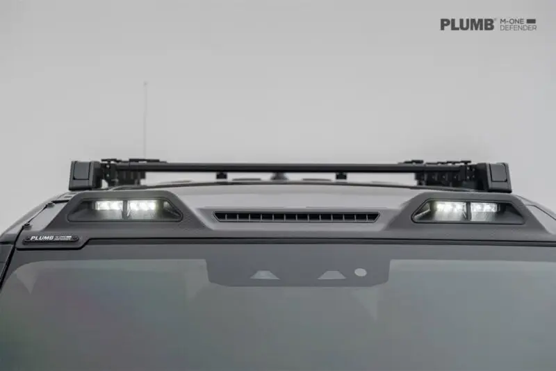 PLUMB Dry Carbon Fiber Roof Light Kit for Land Rover Defender
