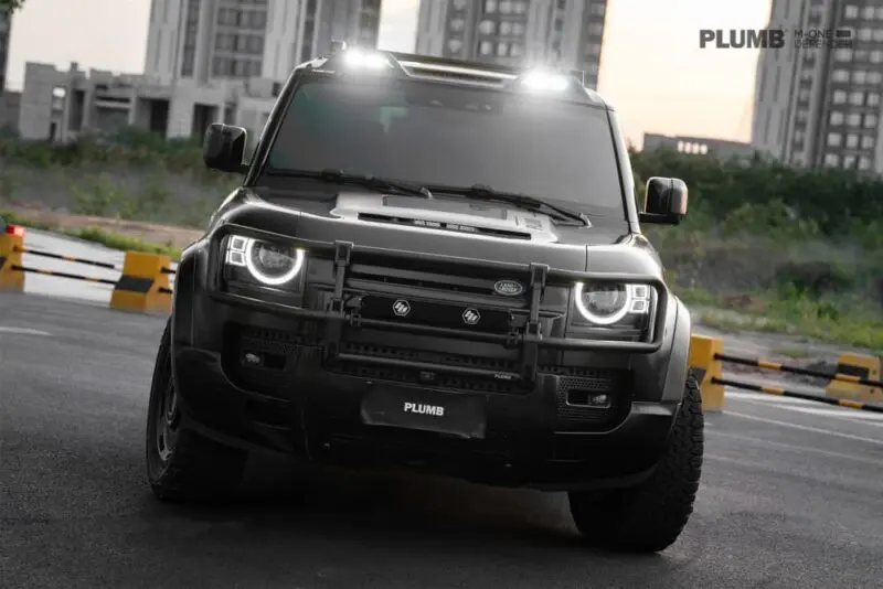 PLUMB Dry Carbon Fiber Roof Light Kit for Land Rover Defender