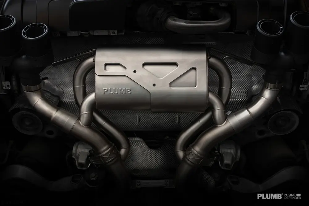 PLUMB Electronically Controlled Mid and Rear End Exhaust System for Land Rover Defender 90/110 