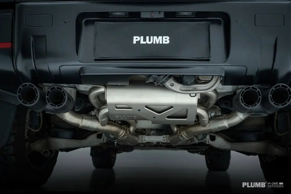 PLUMB Electronically Controlled Mid and Rear End Exhaust System for Land Rover Defender 90/110 