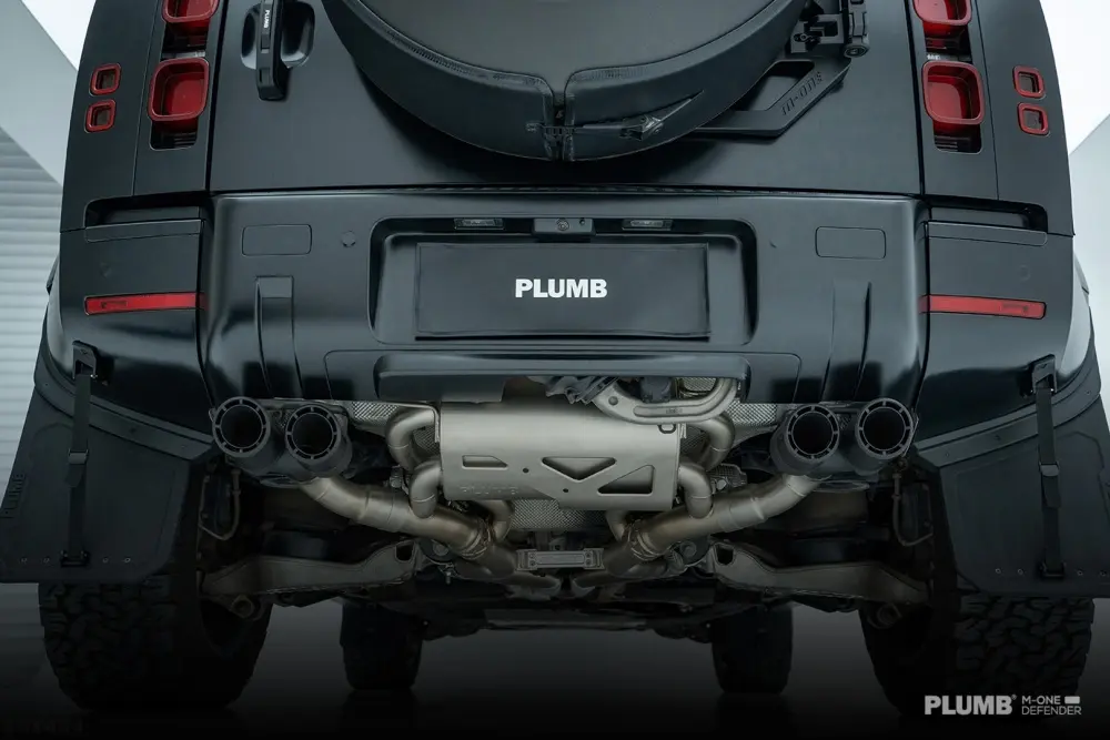 PLUMB Electronically Controlled Mid and Rear End Exhaust System for Land Rover Defender 90/110 