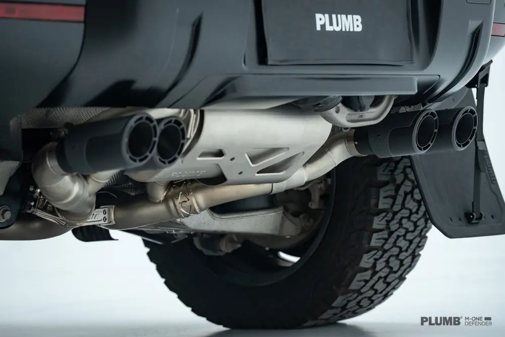 PLUMB Electronically Controlled Mid and Rear End Exhaust System for Land Rover Defender 90/110 